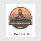 Maasai Mara, Nationaal Reservaat, Majestueuze Leeu Sticker (Vel)