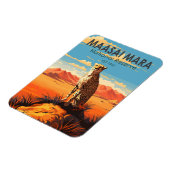 Maasai Mara National Reserve Cheetah Travel Art Magneet (Linkerzijde)