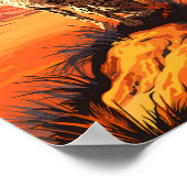 Maasai Mara National Reserve Cheetah Travel Art Poster (Hoek)