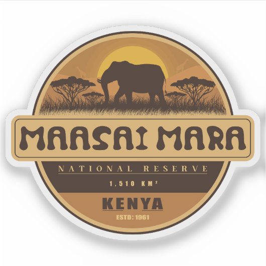 Maasai Mara , National Reserve , Kenya  Sticker (Voorkant)
