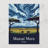 Maasai Mara Twilight Safari Briefkaart (Voorkant)