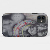 Maasai moeder en kind met Lion Art Print/Graphi Case-Mate iPhone Case (Achterkant (horizontaal))