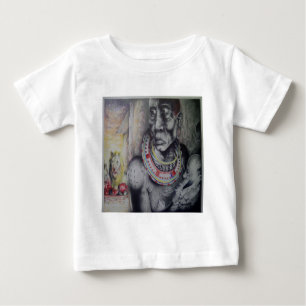 Maasai moeder en kind met Lion Art Print / Graphic