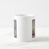 Maasai moeder en kind met Lion Art Print / Graphic Koffiemok (Center)