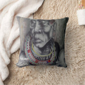 Maasai moeder en kind met Lion Art Print / Graphic Kussen (Deken)