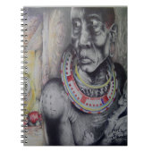 Maasai moeder en kind met Lion Art Print / Graphic Notitieboek (Voorkant)