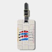 Maasai Morans Christelijke kunst Print Bagagelabel (Voorkant verticaal)