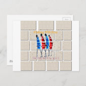 Maasai Morans Christelijke kunst Print Briefkaart (Voorkant / Achterkant)