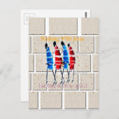 Maasai Morans Christelijke kunst Print Briefkaart (Voorkant / Achterkant)