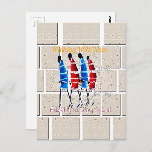 Maasai Morans Christelijke kunst Print Briefkaart (Voorkant / Achterkant)