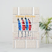 Maasai Morans Christelijke kunst Print Briefpapier (Staand voorkant)