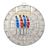 Maasai Morans Christelijke kunst Print Dartbord (Voorkant)