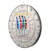 Maasai Morans Christelijke kunst Print Dartbord (Voorkant Rechts)