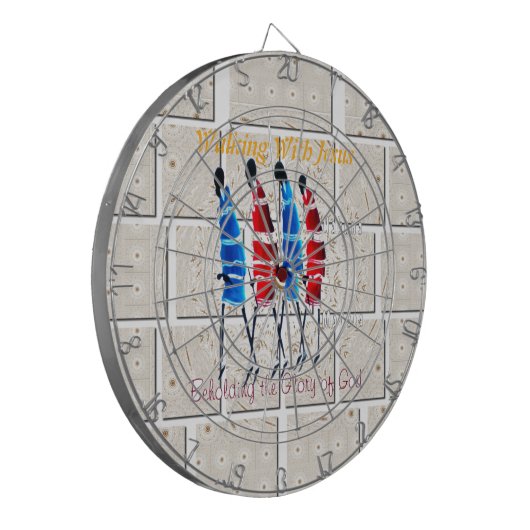 Maasai Morans Christelijke kunst Print Dartbord (Voorkant Links)