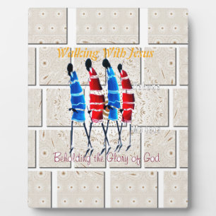 Maasai Morans Christelijke kunst Print Fotoplaat