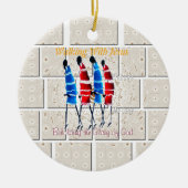 Maasai Morans Christelijke kunst Print Keramisch Ornament (Voorkant)