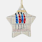 Maasai Morans Christelijke kunst Print Keramisch Ornament (Rechts)