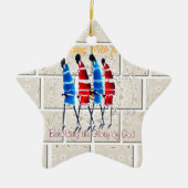 Maasai Morans Christelijke kunst Print Keramisch Ornament (Voorkant)