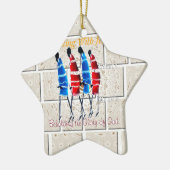 Maasai Morans Christelijke kunst Print Keramisch Ornament (Links)