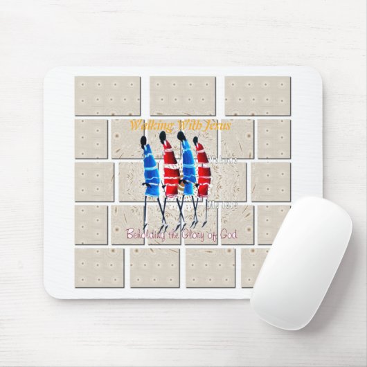 Maasai Morans Christelijke kunst Print Muismat (Met muis)