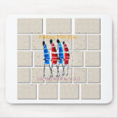 Maasai Morans Christelijke kunst Print Muismat (Voorkant)