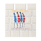 Maasai Morans Christelijke kunst Print Notitieblok (Voorkant)