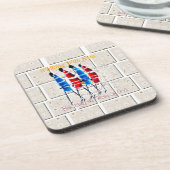 Maasai Morans Christelijke kunst Print Onderzetter (Linkerzijde)