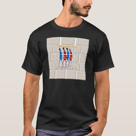 Maasai Morans Christelijke kunst Print T-shirt (Voorkant)