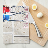 Maasai Morans Christelijke kunst Print Theedoek (Quarter Fold)