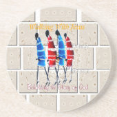 Maasai Morans Christelijke kunst Print Zandsteen Onderzetter (Voorkant)