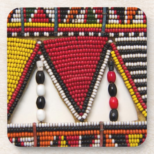 Maasai-stamkralenwerk Bier Onderzetter (Voorkant)