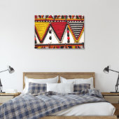 Maasai-stamkralenwerk Canvas Afdruk (Insitu (Slaapkamer))
