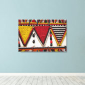 Maasai-stamkralenwerk Canvas Afdruk (Insitu (Houten vloer))