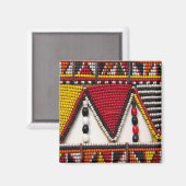 Maasai-stamkralenwerk Magneet (Voorkant / Achterkant)