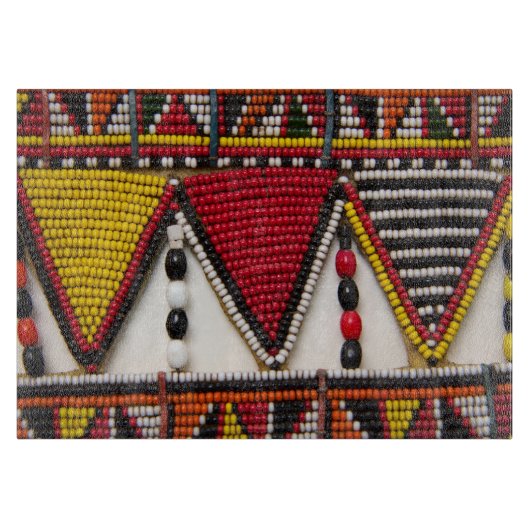Maasai-stamkralenwerk Snijplank (Voorkant)