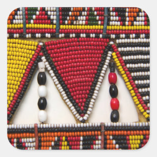 Maasai-stamkralenwerk Vierkante Sticker