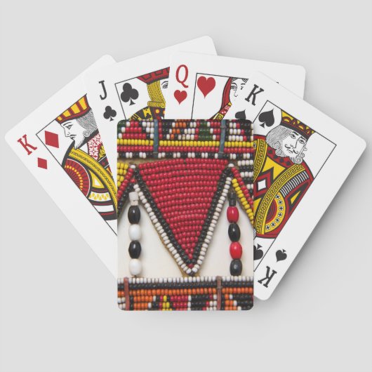 Maasai-stammenkraalwerk Pokerkaarten (Achterkant)