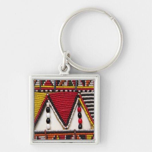 Maasai-stammenkraalwerk Sleutelhanger (Voorkant)