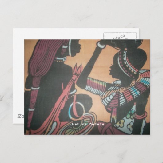 Maasai Traditie en Cultuur Patroon Art Design Briefkaart (Voorkant / Achterkant)