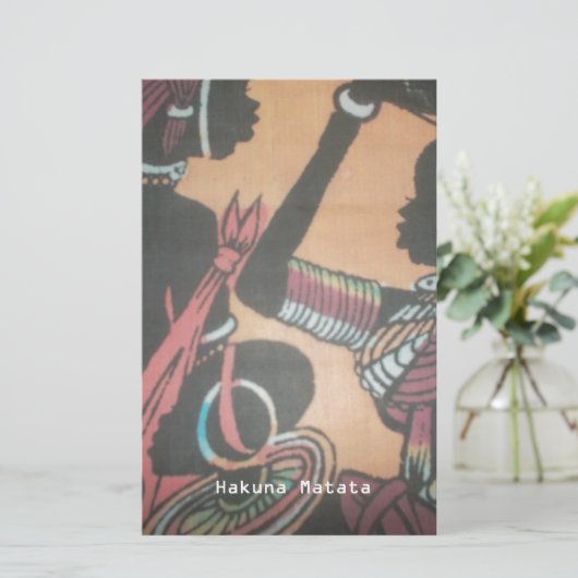 Maasai Traditie en Cultuur Patroon Art Design Briefpapier (Staand voorkant)