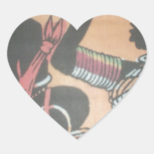 Maasai Traditie en Cultuur Patroon Art Design Hart Sticker