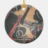 Maasai Traditie en Cultuur Patroon Art Design Keramisch Ornament (Voorkant)