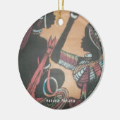 Maasai Traditie en Cultuur Patroon Art Design Keramisch Ornament (Links)