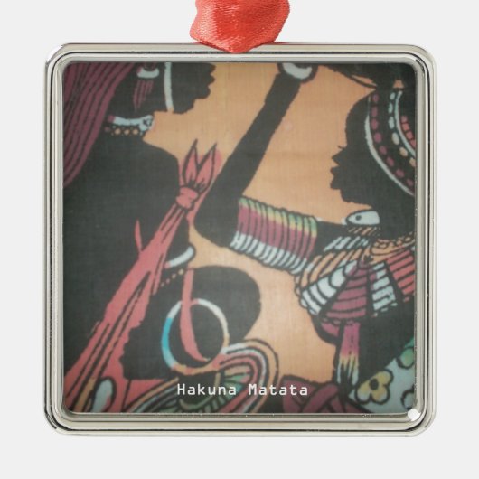 Maasai Traditie en Cultuur Patroon Art Design Metalen Ornament (Voorkant)