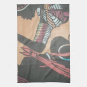 Maasai Traditie en Cultuur Patroon Art Design Theedoek (Verticaal)