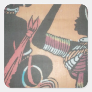 Maasai Traditie en Cultuur Patroon Art Design Vierkante Sticker