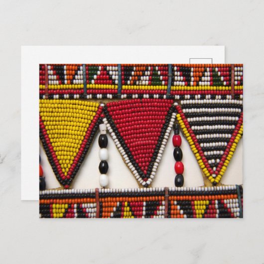 Maasai Tribal Beadwork Briefkaart (Voorkant / Achterkant)