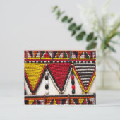 Maasai Tribal Beadwork Briefkaart (Staand voorkant)