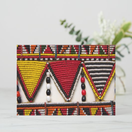Maasai Tribal Beadwork Kaart (Staand voorkant)