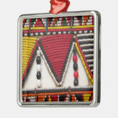 Maasai Tribal Beadwork Metalen Ornament (Links)